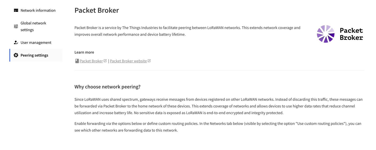 Why choose network peering?