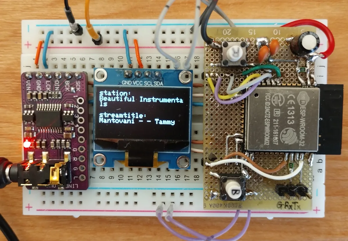 ESP32のWiFi機能を使ってネットワークラジオを作る