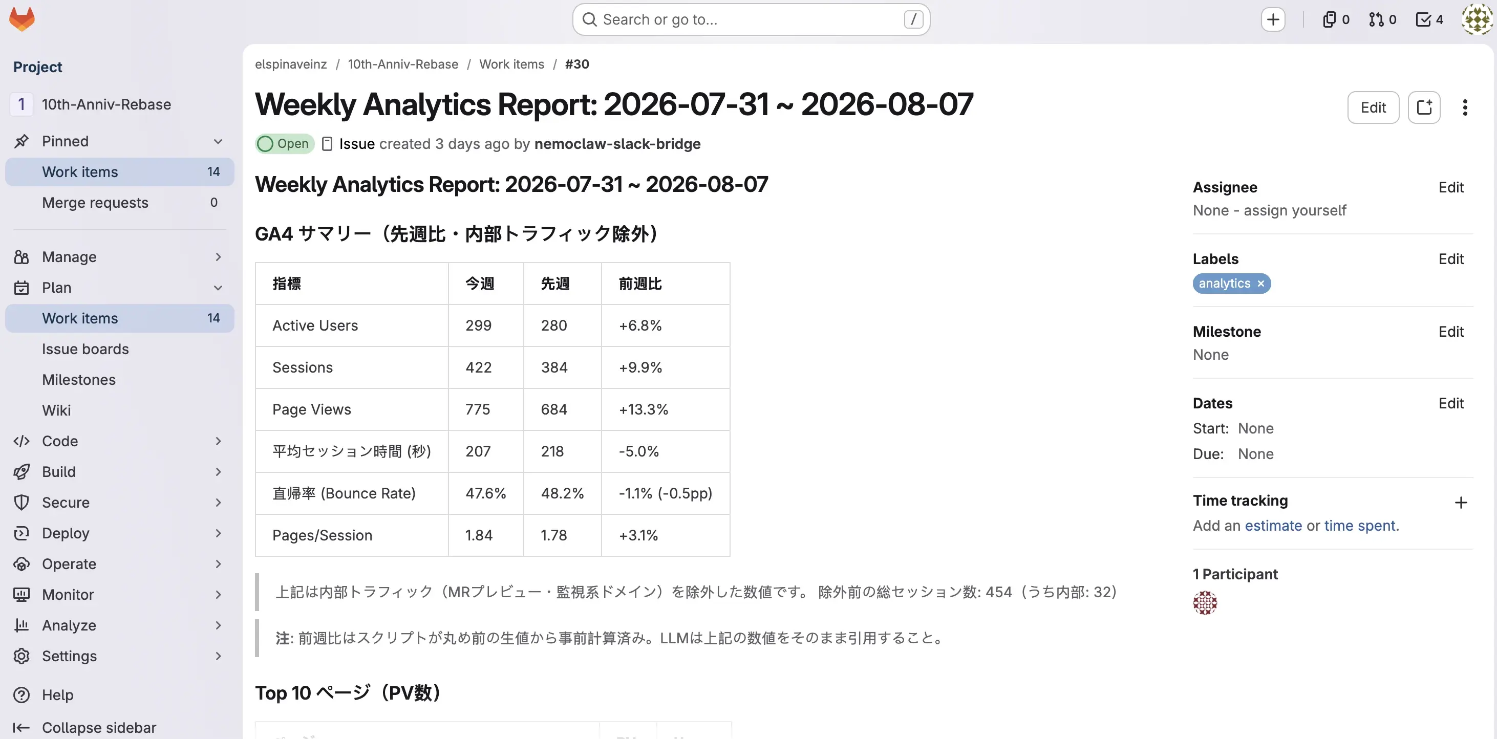 ローカルLLMに週次アクセス解析レポートを書かせ続けたら、精度の「天井」が見えてきた話